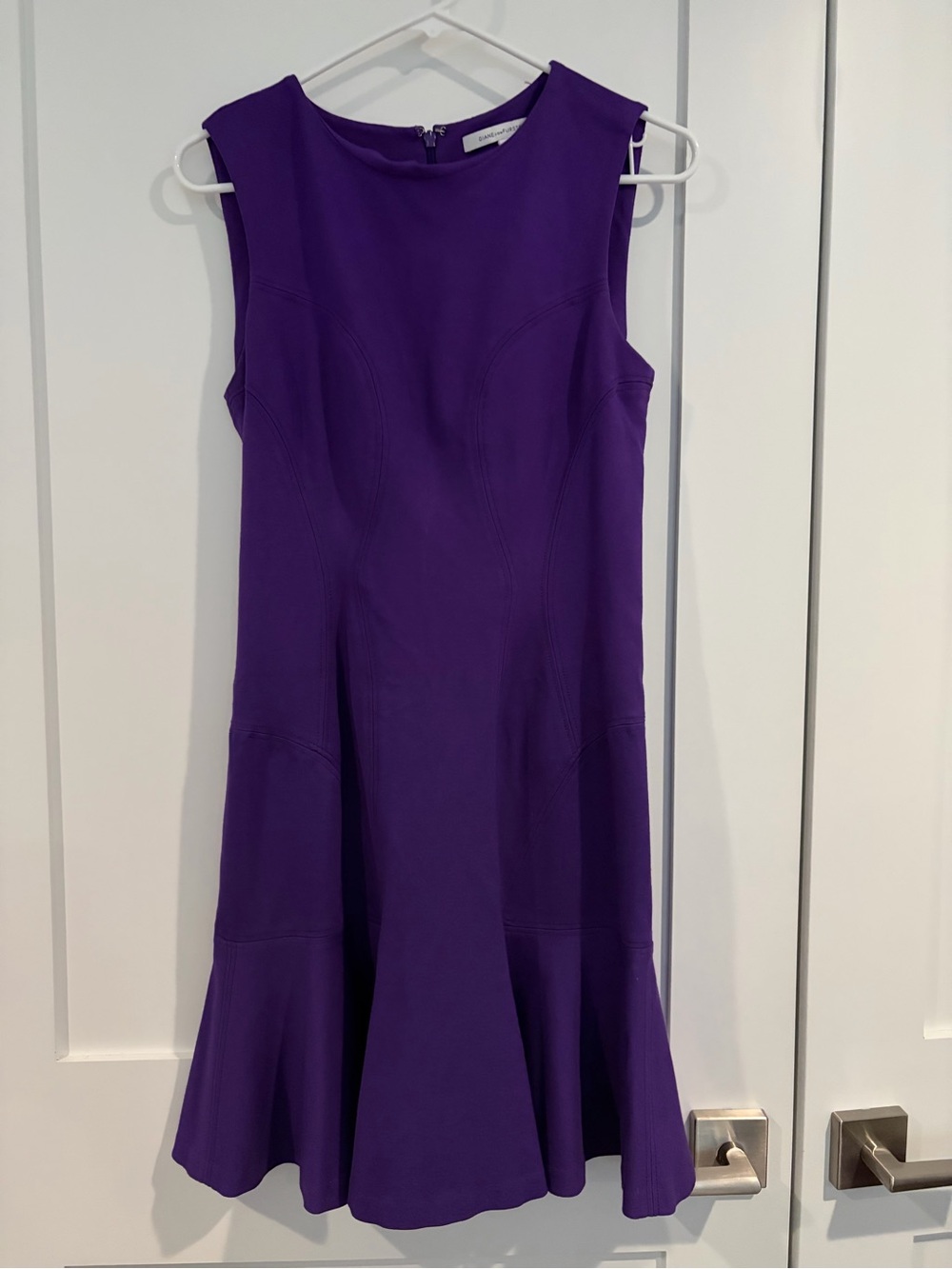 Diane Von Furstenberg Sleeveless Purple Midi Dress “Jaelyn”